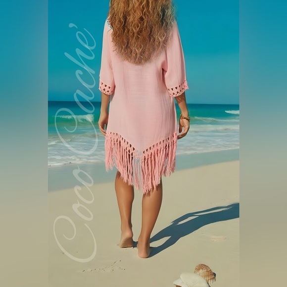 Bohemian Crochet Tassels Tunic Swimsuit Coverup - Picture 3 of 7
